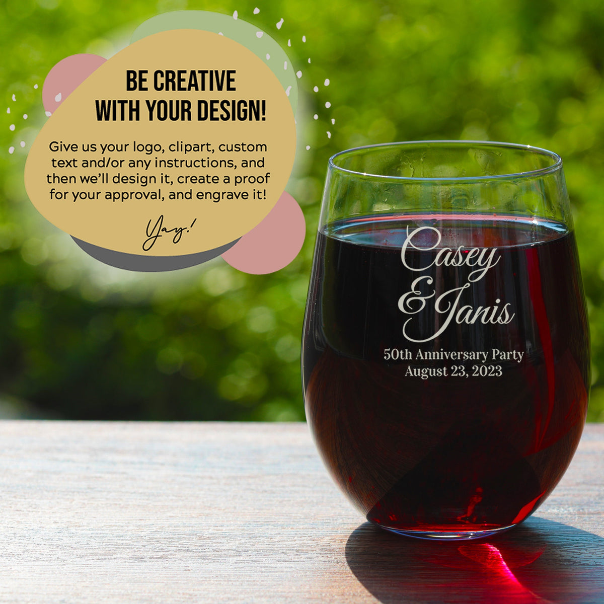 Personalized 20oz Wine Glass Bulk Pricing for Events & Gifts Yay