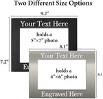 Personalized Black Picture Frame with Your Custom Text