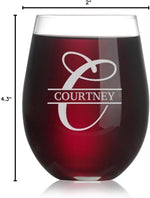 Personalized Wine Glass - Custom Wine Gift with Engraved Name