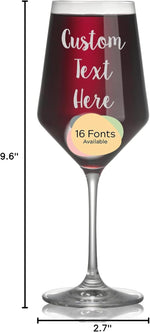 18oz Custom Crystal Wine Glass