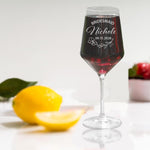 Personalized Bridesmaid Crystal Wine Glasses
