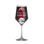 Custom Crystal Wine Glass with Engraved Logo