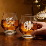 Personalized Whiskey Gifts for Men, 12.5oz Custom Bourbon Tasting Glasses