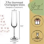 Personalized Bridesmaid Stemmed Champagne Glasses