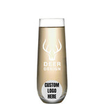 Custom Logo Stemless Champagne Glass