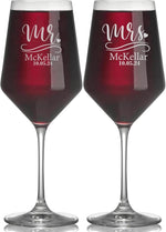Personalized Wedding Wine Glasses