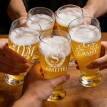 Custom Pilsner Beer Glass with Engraved Logo