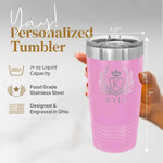 Personalized Tumbler, Custom 20oz Stainless Steel Travel Mug