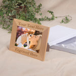 Personalized Wood Picture Frame with Your Custom Text
