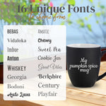 Custom Text Coffee Mug 16oz