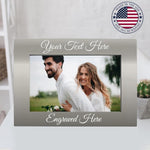 Personalized Silver Picture Frame with Your Custom Text