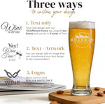 Custom Pilsner Beer Glass with Engraved Logo