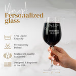 Personalized Bridesmaid Stemmed Wine Glasses
