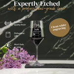 Personalized Bridesmaid Crystal Wine Glasses