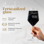 Personalized Bridesmaid Crystal Wine Glasses