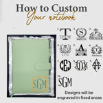 Personalized Green Journal with Gift Box and Pen