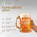 Personalized Father of The Bride or Groom Beer Mug