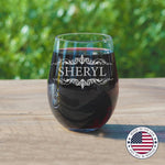 Personalized Wine Glass - Custom Wine Gift with Engraved Name