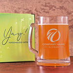 Custom Beer Mug with Engraved Logo