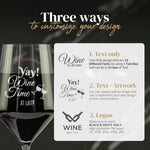 Custom Crystal Wine Glass with Engraved Logo