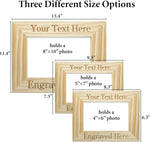 Personalized Wood Picture Frame with Your Custom Text