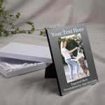 Personalized Silver Picture Frame with Your Custom Text