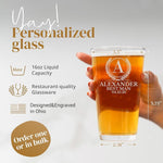 Personalized Groomsmen Beer Glass