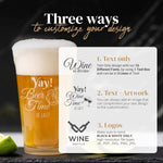 Custom Beer Pint Glass with Engraved Logo