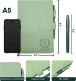 Personalized Green Journal with Gift Box and Pen