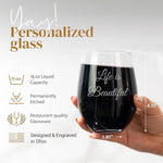 15oz Custom Stemless Wine Glass