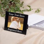 Personalized Black Picture Frame with Your Custom Text