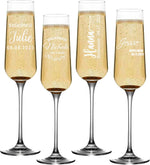 Personalized Bridesmaid Stemmed Champagne Glasses