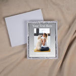 Personalized Silver Picture Frame with Your Custom Text
