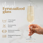 Personalized Bridesmaid Stemmed Champagne Glasses