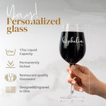 Personalized Wine Glass - Custom Monogrammed Wine Glasses with Engraved Name