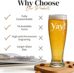 Custom Engraved 16oz Tall Pint Glass