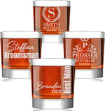 Personalized Groomsmen Whiskey Glasses