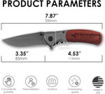 Personalized Groomsmen Red Wood Knife