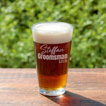 Personalized Groomsmen Beer Glass