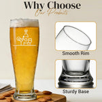 Custom Pilsner Beer Glass with Engraved Logo
