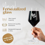 Custom Crystal Wine Glass with Engraved Logo