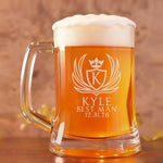 Personalized Groomsmen Beer Mug Glass
