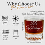 American Flag Bottom 12oz Bourbon Glass