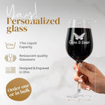 Custom Wine Glass with Engraved Logo