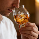 Personalized Whiskey Gifts for Men, 12.5oz Custom Bourbon Tasting Glasses