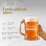 Personalized Groomsmen Beer Mug Glass