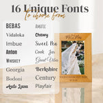 Personalized Wood Wedding Picture Frame