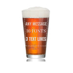 16oz Custom Beer Pint Glass