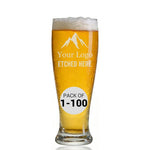 Custom Pilsner Beer Glass with Engraved Logo