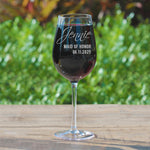 Personalized Bridesmaid Stemmed Wine Glasses